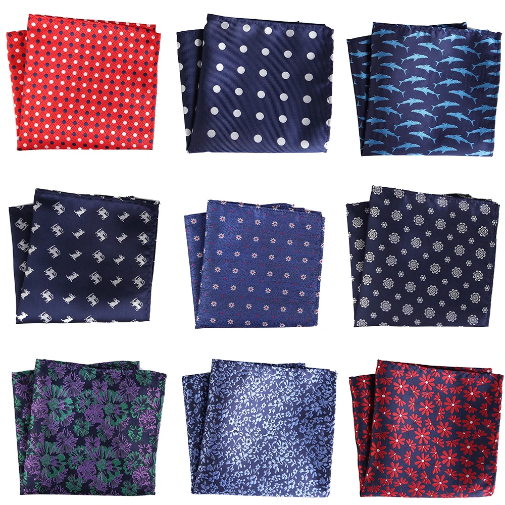 Top Trends: Tailor Smith Luxury Men's Handkerchief Floral Polka Dot Woven Hankies Microfiber Hanky Business Pocket Square Chest Towel 25cm Shoppable Styles