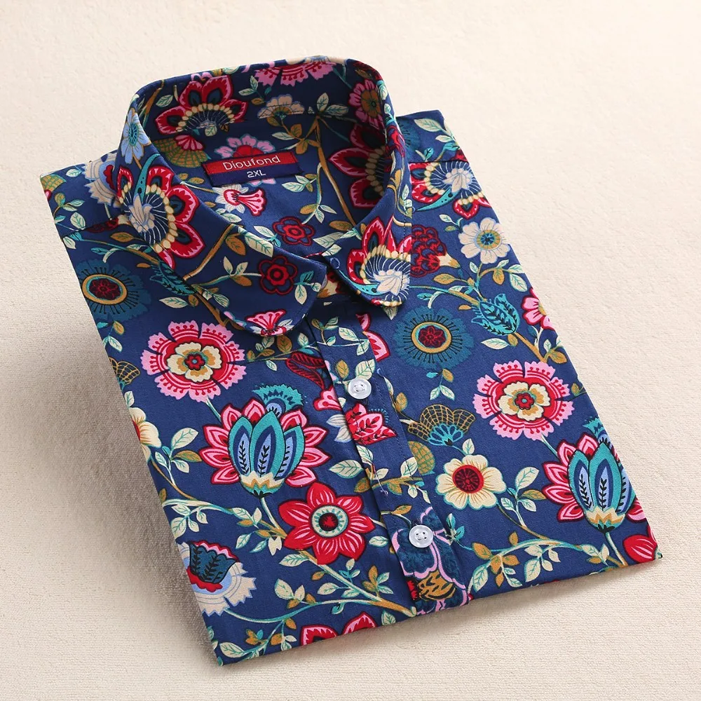Harajuku druku kobiety bluzki bawełniane koszule z długim rękawem damskie bluzki collar floral clothing kobiet top koszula blusas duże rozmiary 5xl 13 Harajuku druku kobiety bluzki bawełniane koszule z długim rękawem damskie bluzki collar floral clothing kobiet top koszula blusas duże rozmiary 5xl 13