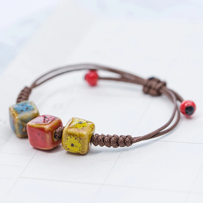 Top Trends: Love Stone Women's Ceramic Bracelet Female Hand-woven Couple Small Wholesale Jewelry #5347 Shoppable Styles - Image 4