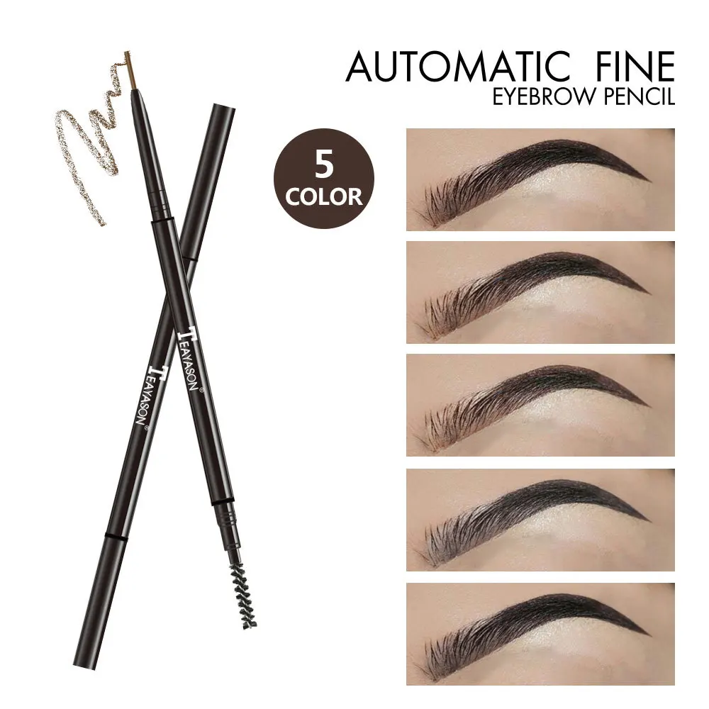 Top Trends: Waterproof Natural Long Lasting Paint Tattoo Eyebrow Black Brown Eyebrow Pencil With Brush Makeup Shoppable Styles