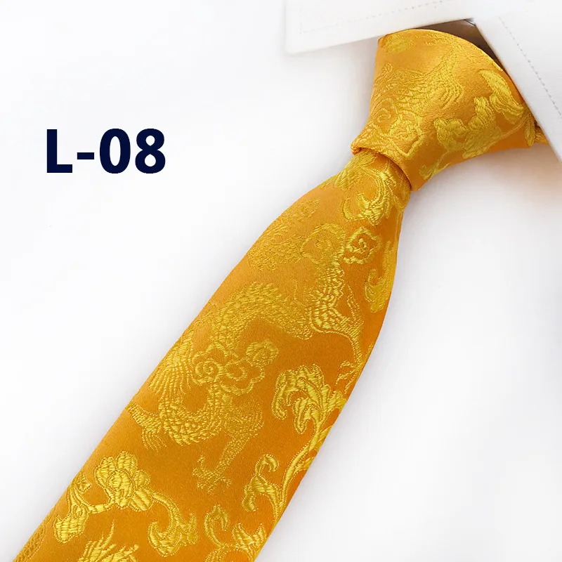 Top Trends: Classic Silk Mens Ties New Design China Mascot Neckties 8cm Chinese Dragon Ties For Men Formal Business Wedding Party Gravata Shoppable Styles - Image 5