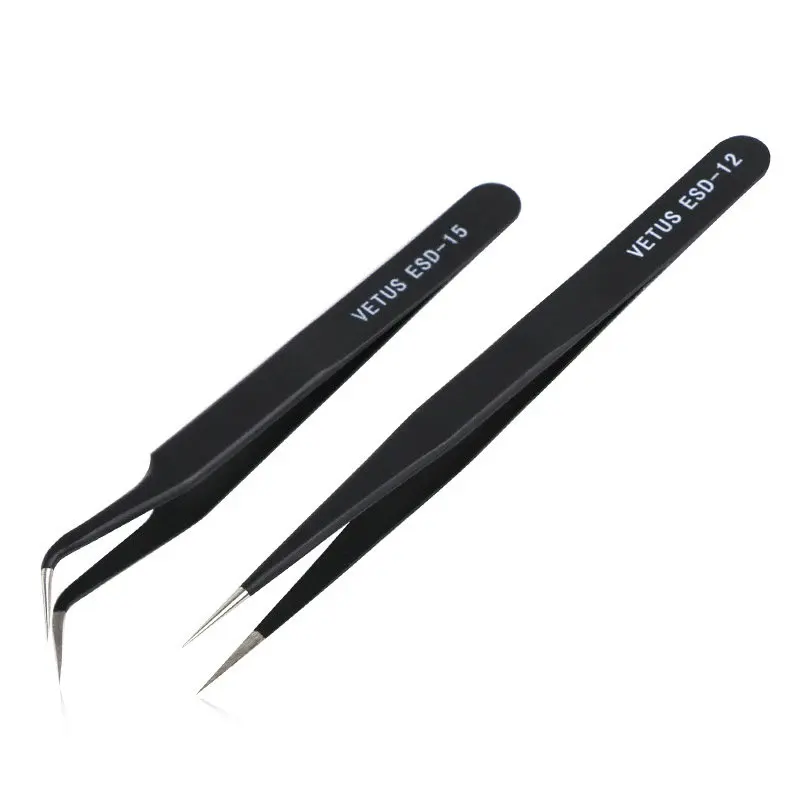 Top Trends: 2pcs Anti-Acid Steel Curved Straight Eyebrow Tweezers Makeup Eyelash False Eyelashes Extension Eye Lash Styling Tools Shoppable Styles