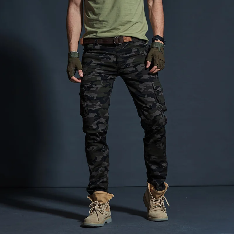 Top Trends: Men's Military Style Cargo Pants Men Waterproof Breathable Male Trousers Joggers Army Pockets Casual Pants Plus Size Shoppable Styles