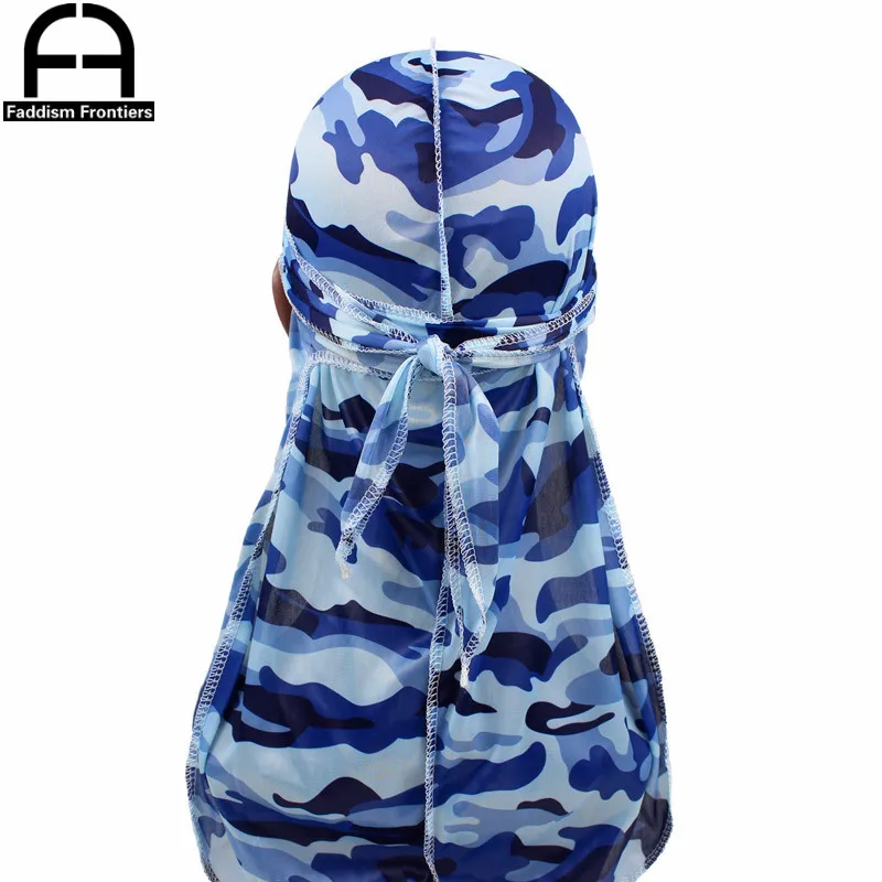 Top Trends: Fashion Camo Men's Silky Durags Turban Print Men Silk Durag Headwear Bandans Headband Hair Accessories Pirate Hat Waves Rags Shoppable Styles - Image 4