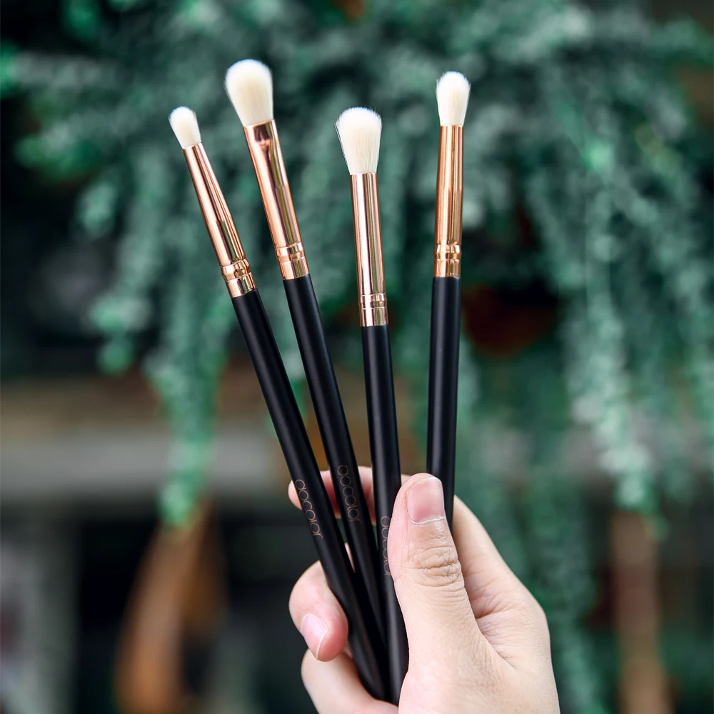 Top Trends: Docolor Makeup Brushes 4PCS Eyeshadow Brush Blending Eyebrow Make Up Brushes Synthetic Bristles Beauty Cosmetics Brush Set Shoppable Styles - Image 6