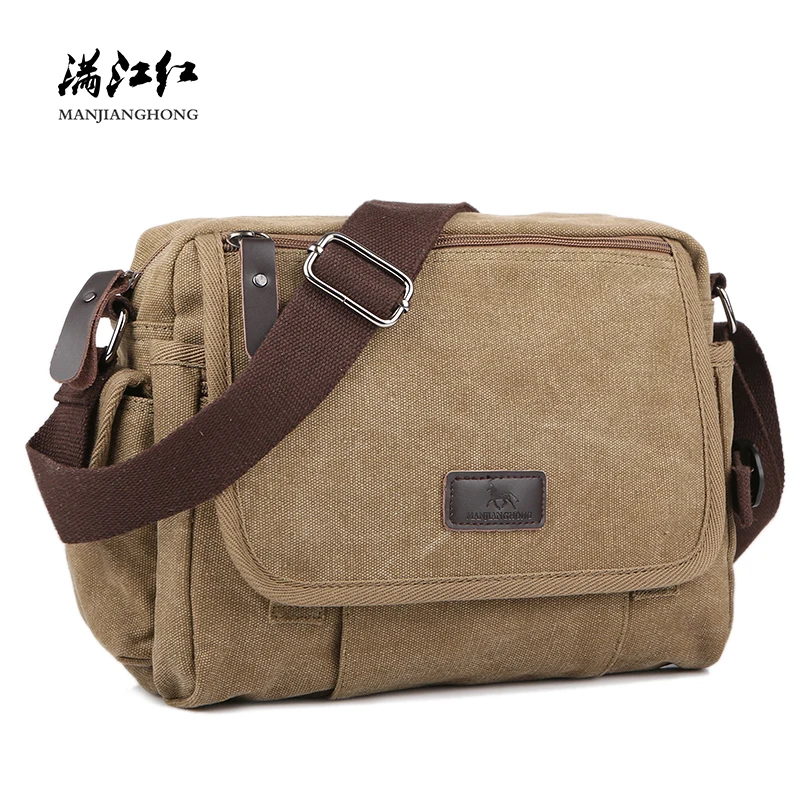 Top Trends: Multi-functional Casual Messenger Bags Men Canvas Leisure Men Shoulder Bags Vintage Small Crossbody Satchel Bag For Male Shoppable Styles