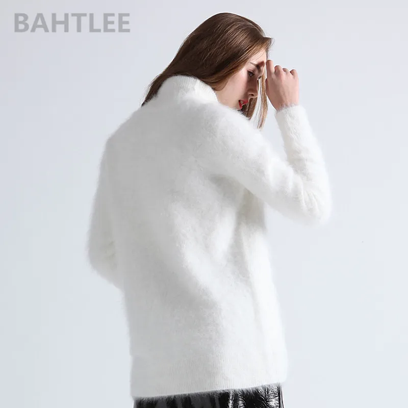 Top Trends: BAHTLEE Winter Women's Angora Jumper Turtleneck Pullovers Knitting Sweater Long Sleeve Keep Warm White Shoppable Styles - Image 4