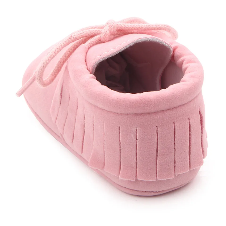 Top Trends: 9 Color New Suede PU Leather Baby Shoes Baby Girls Boys Tassel Shoes For Newborn Baby Lace-up Indoor Casual Sneaker For 0-18M Shoppable Styles - Image 6