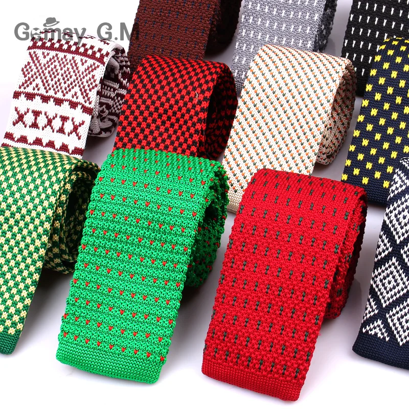 Top Trends: New Knit Neck Tie For Men Casual Knitted Ties Fashion Polyester Mens Necktie For Wedding Business Adult Suit Tuxedo Plaid Tie Shoppable Styles