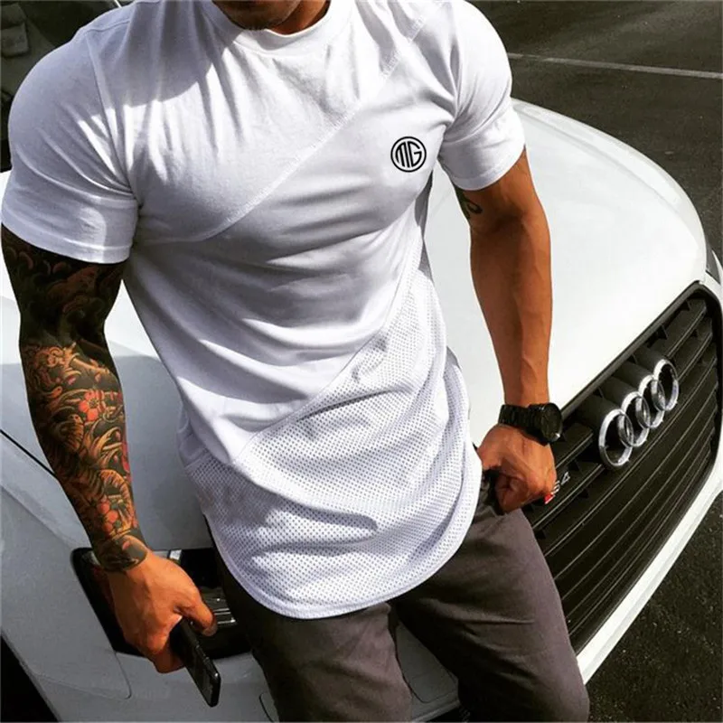 Top Trends: Brand Mens Muscle T Shirt Bodybuilding Fitness Men Tops Cotton Singlets Plus Big Size TShirt Cotton Mesh Short Sleeve Tshirt Shoppable Styles