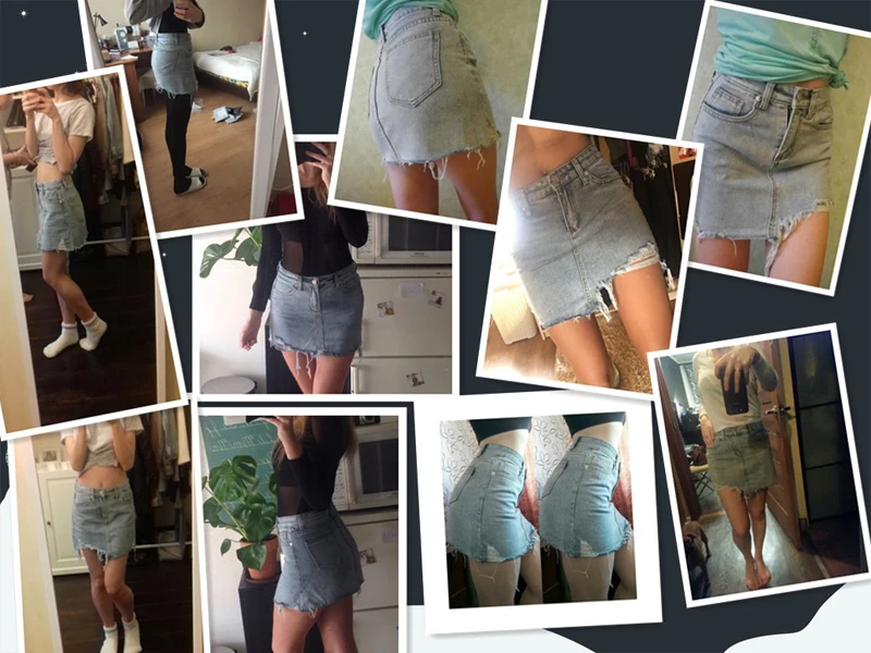 naiste kulutatud teksaseelik erinevates poosides