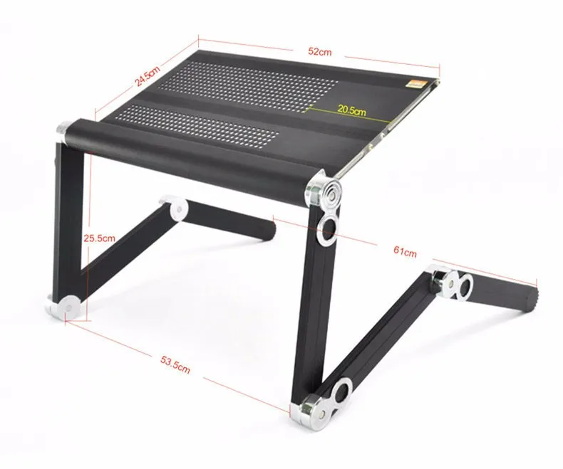 Description Picture 3 of itemSimple  fashion desk lazy notebook computer desk on bed table  can mobile aluminum alloy folding  free shipping