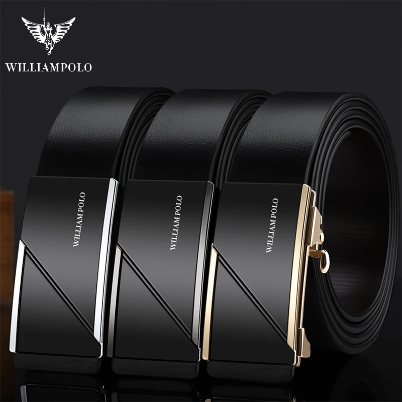 Top Trends: Leather Strap Male Automatic Buckle Belts For Men Girdle Trend Men&#039;s Belts Fashion Designer Belt Luxury Gold Belt Shoppable Styles