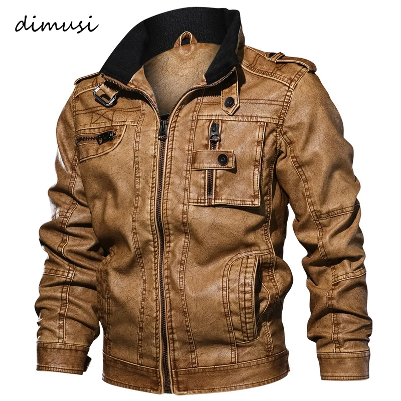 Top Trends: DIMUSI Men Autumn Winter PU Leather Jacket Motorcycle Leather Jackets Male Business Casual Coats Brand Clothing 5XL, TA132 Shoppable Styles