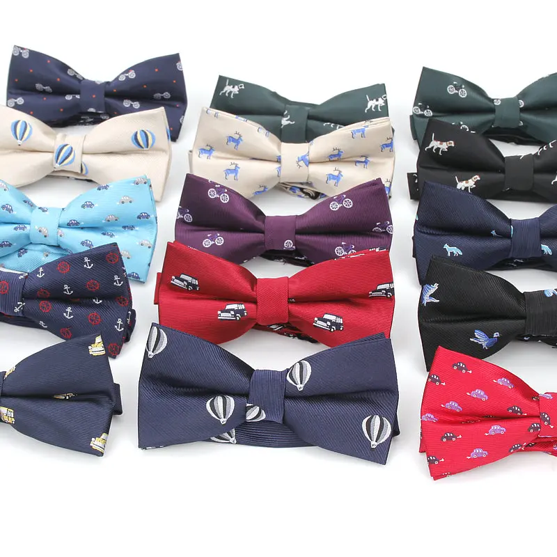 Top Trends: Brand New Style Men's Cartoon Bowtie For Men Polyester Jacquard Animal Bow Tie Wedding Business Suits Bowties Gravatas Butterfly Shoppable Styles