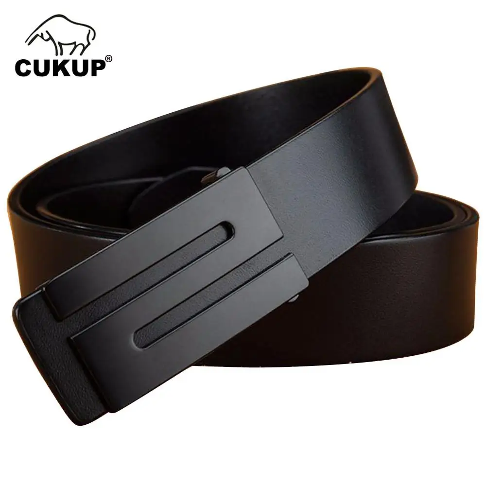 Top Trends: CUKUP Top Quality Cowskin Trousers Belts 100% Cowhide Belt For Men Brand Male Z Letter Slide Buckle Men&#039;s Luxury Leather NCK600 Shoppable Styles