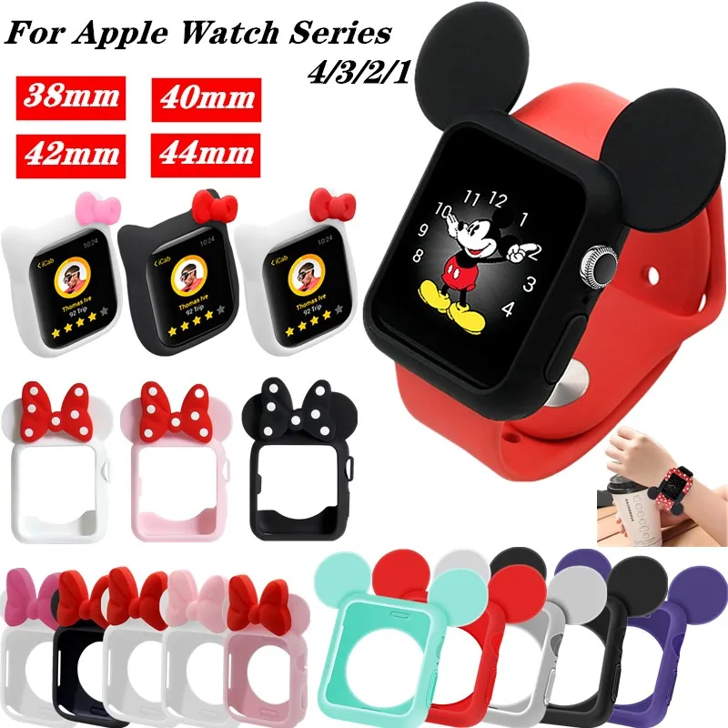 Top Trends: Soft Silicone Cove Bumper For Apple Watch 9 8 7 6 41mm 45mm 44 / 40mm Cute Minnie Protective Case For IWatch 3 38 / 42mm Accessories Shoppable Styles