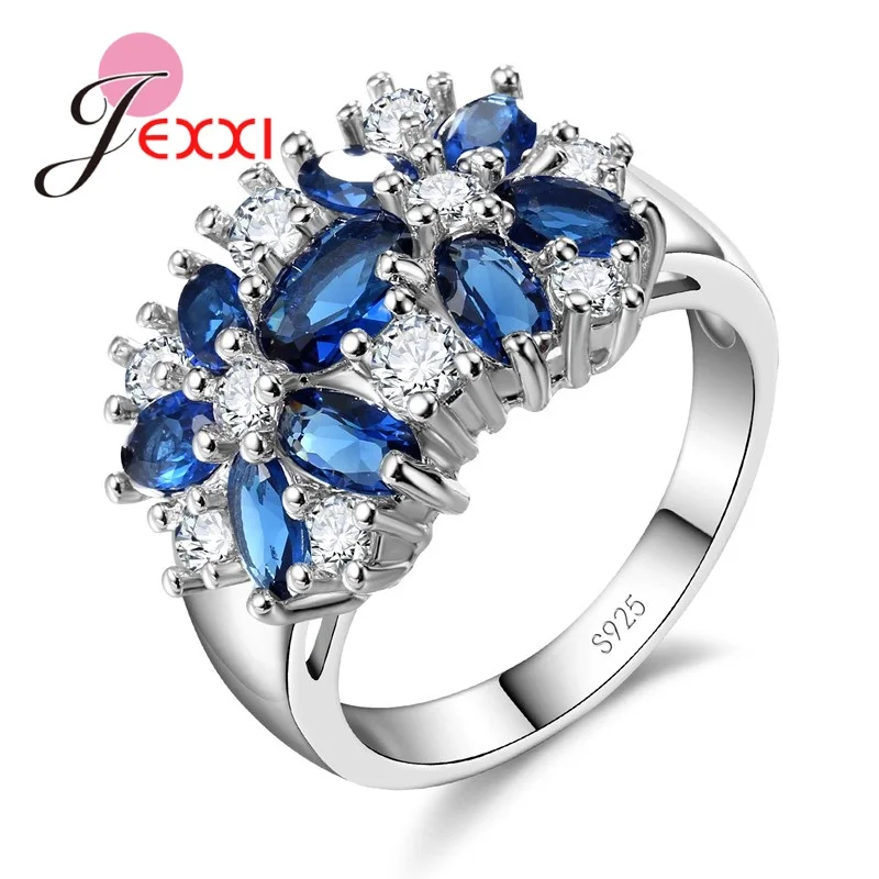 Top Trends: Luxury Decoration 925 Sterling Silver Sparkling Finger Rings Women Girls Brilliant CZ Crystal Wedding Engagement Ring Jewelry Shoppable Styles