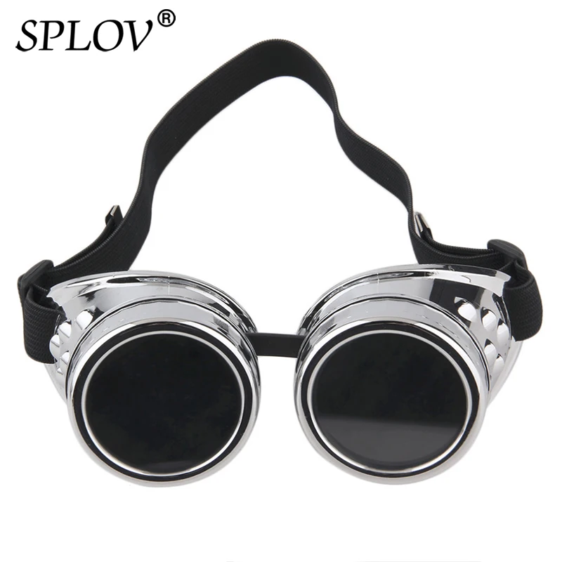 Top Trends: Retro Round Metal Steampunk Men Sunglasses Women Welding Fashion Cyber Glasses Adjustable Belt Vintage Shades Shoppable Styles