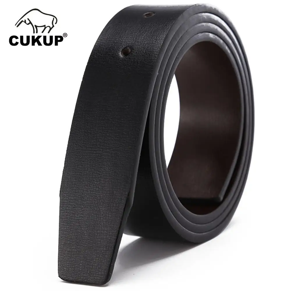 Top Trends: CUKUP Men's Grain Quality 2nd Layer Both Sides Use Genuine Leather Belt Pin & Smooth Style Belts For Men Without Buckle LUCK16 Shoppable Styles