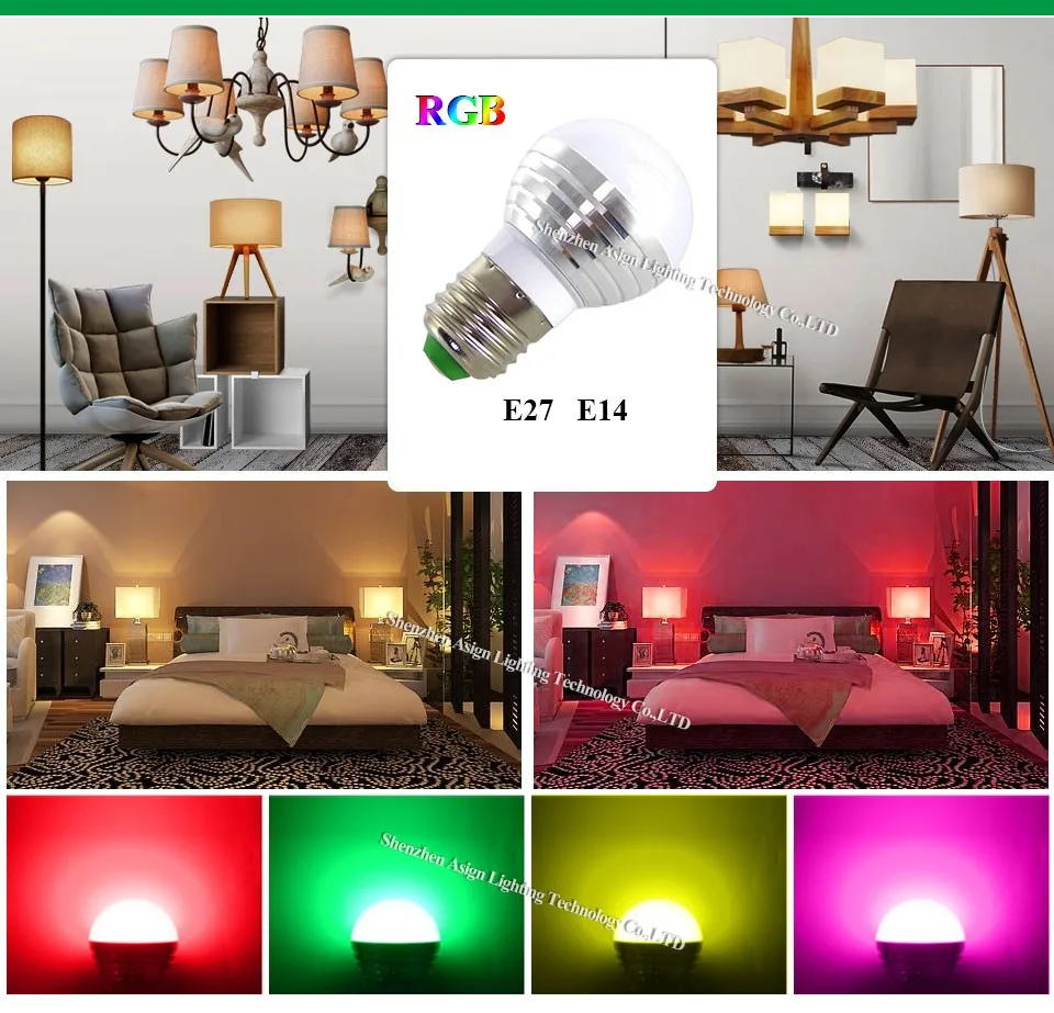 Muudetavate värvidega LED pirn