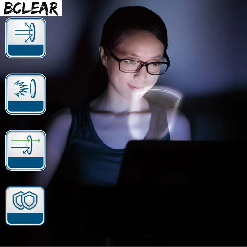 Top Trends: BCLEAR 1.56 1.60 Anti-blue Ray Anti-glare Driving Lenses Anti UV Strong Light Prescription Myopia Aspherical Resin Optical Lens Shoppable Styles - Image 3