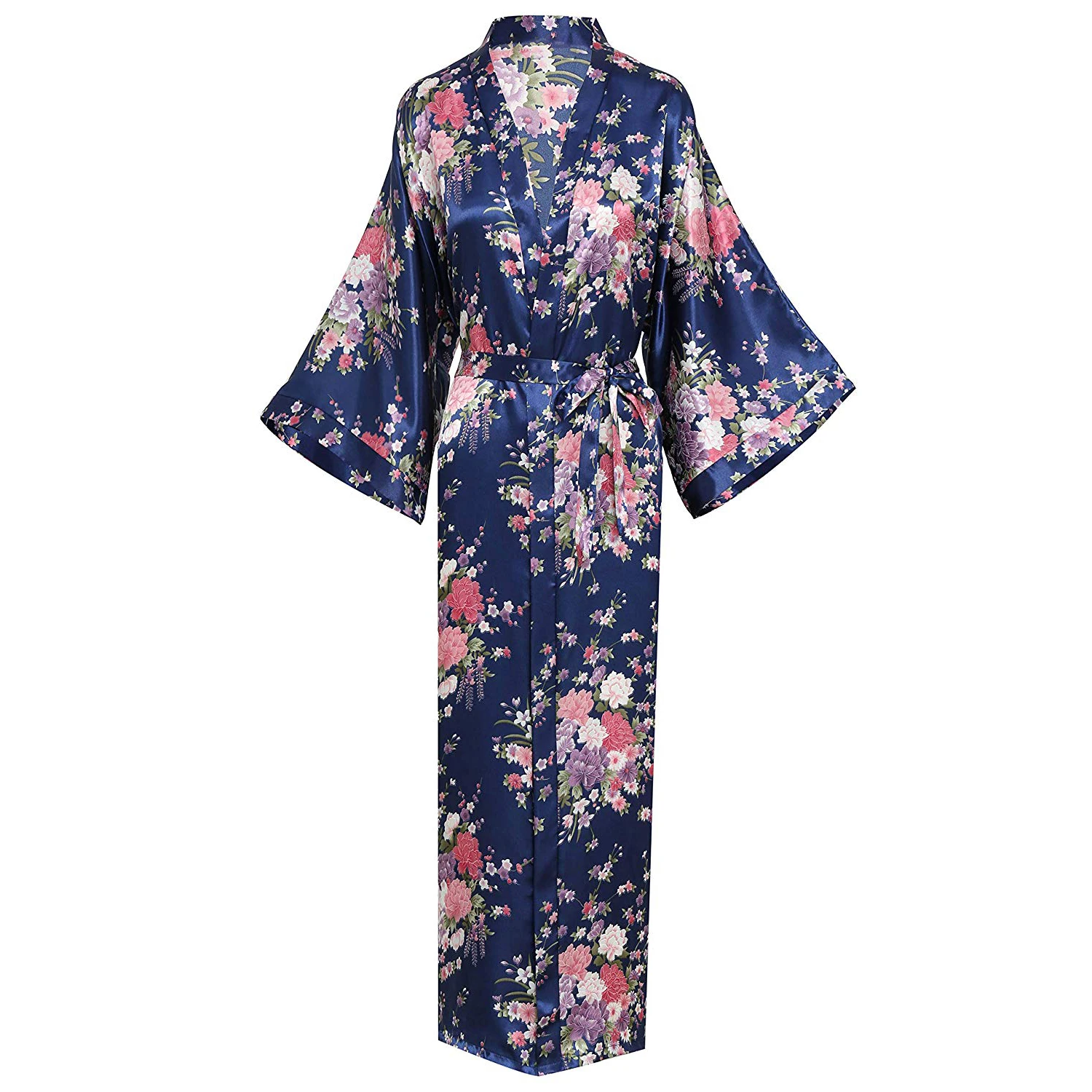 Top Trends: Plus Size Lady Long Robe Print Flower Kimono Bathrobe Casual Sleepwear Home Clothes Rayon Bride Bridesmaid Dressing Gown Shoppable Styles - Image 6