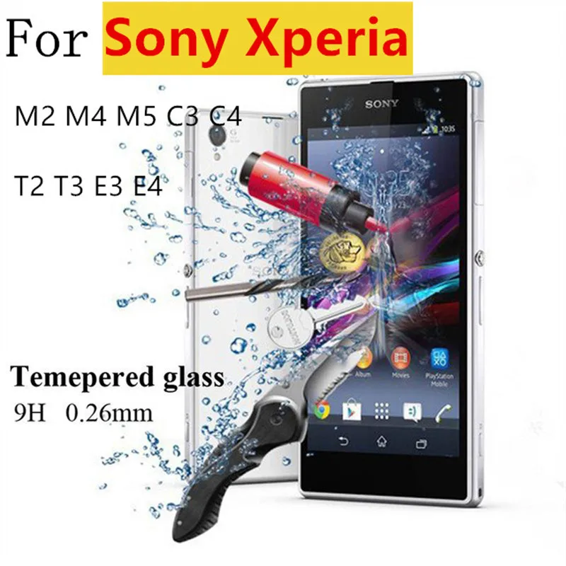 9H ekraanikaitse kleeps - Sony Xperia M2 M4 M5 C3 C4 T2 T3 E3 E4