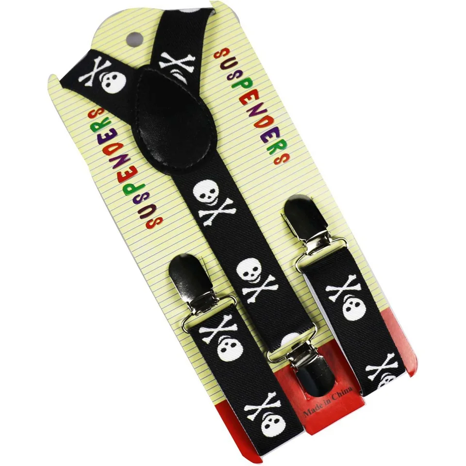 Top Trends: HUOBAO Fashion Halloween Skull Print Kids Boys Girls Y-Back Clip-on Adjustable Elastic Braces Suspenders For Children Shoppable Styles