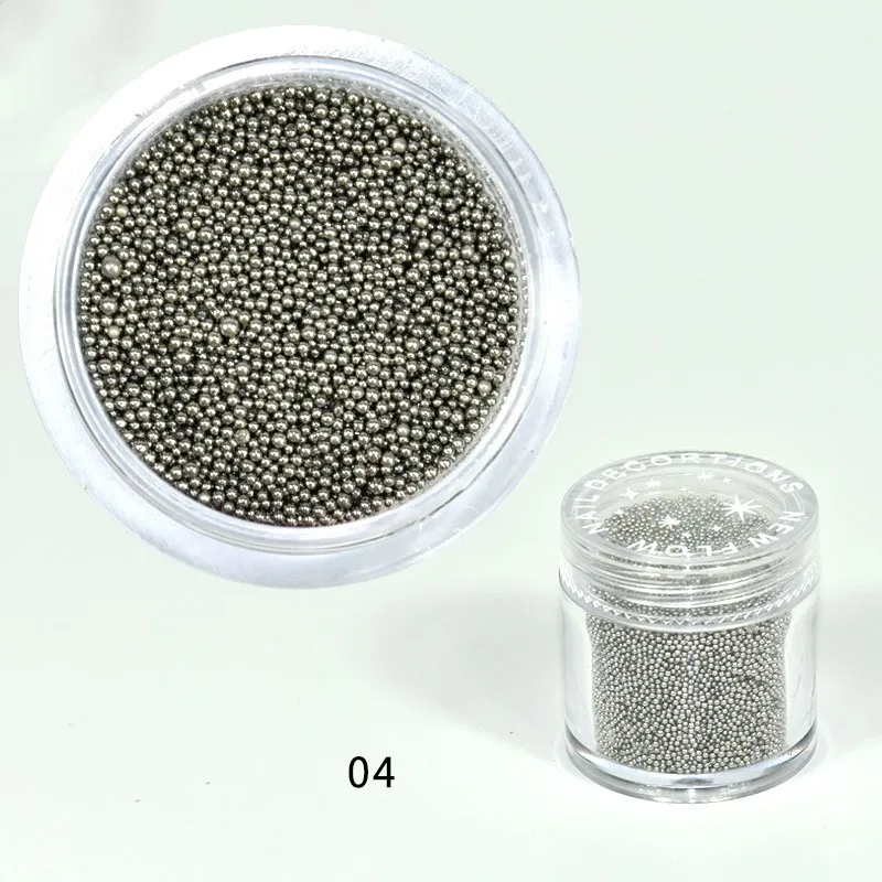 Top Trends: 1 Box 10ML Grey Color Micro Ball Mini Nail Caviar Beads For Nails Supplies Nail Art Decorations Glitter Rhinestones For Nail Art Shoppable Styles