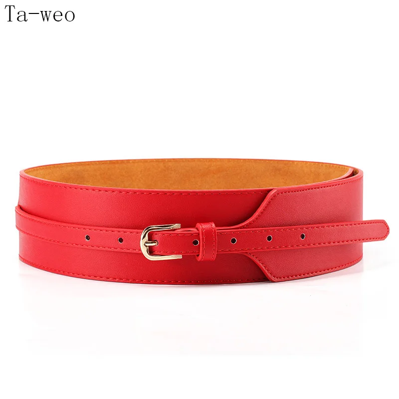 Top Trends: Women Dress Belt, Fashion Coat Leather Belt For Women, Pin Buckle Cowhide Leather Women Belts, Mid-waisted Wide Belt Shoppable Styles - Image 3