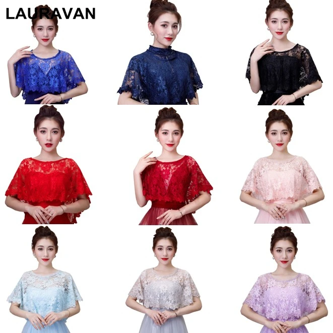 Top Trends: Blue Black Red Soft Lace Women Cape High Low Sheer Summer Autumn Wedding Prom Party Wrap Bridal Bridesmaids Cover Up Shawl Shoppable Styles