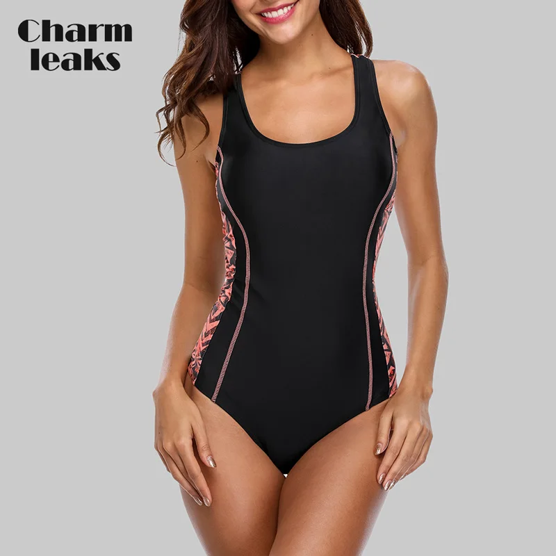 Top Trends: Charmleaks One Piece Women Sports Swimsuit Sports Swimwear Padded Bikini Backless Beach Wear Bathing Suits Monokini Shoppable Styles