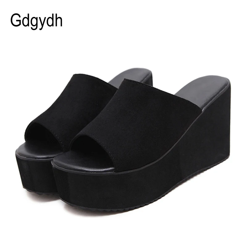 Top Trends: Gdgydh Summer Slip On Women Wedges Sandals Platform High Heels Fashion Open Toe Ladies Casual Shoes Comfortable Promotion Sale Shoppable Styles