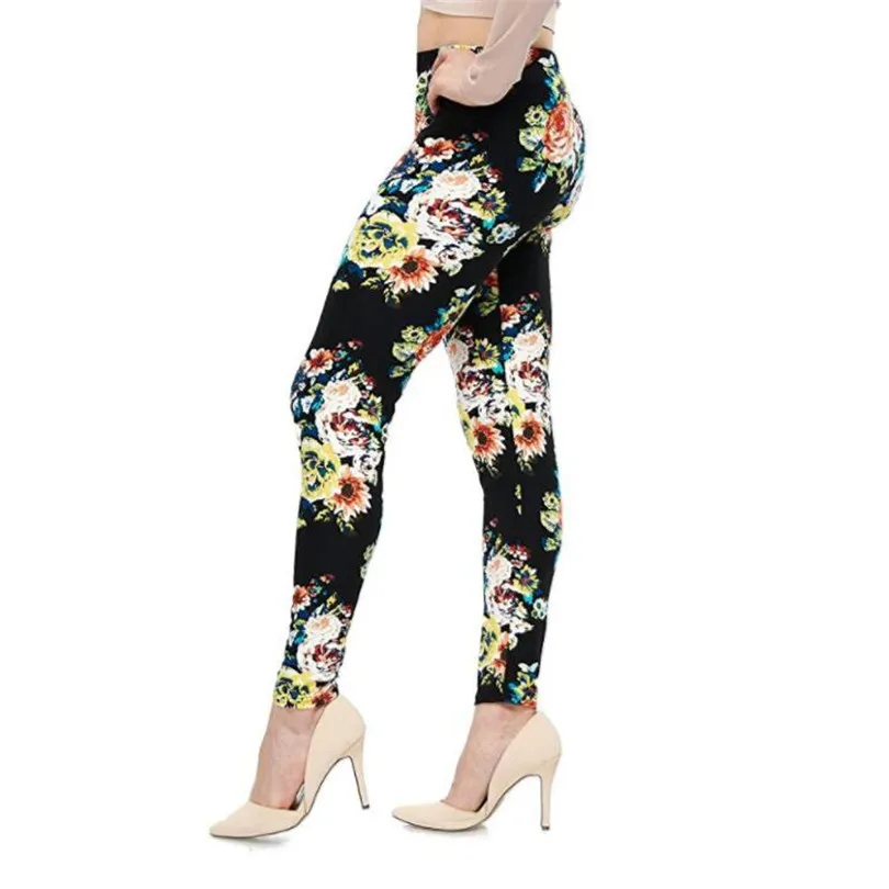 Top Trends: YRRETY Women Leggings High Street Cotton Leggin Casual Floral Printed Legging Graffiti Soft Fashion Women Trousers Hot Fashion Shoppable Styles - Image 2