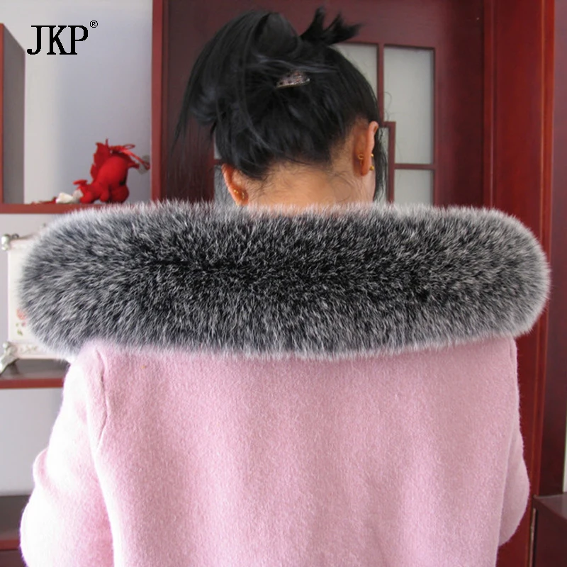 Top Trends: 100% Natural Real Fox Fur Collar Women Scarf Winter Coat Neck Cap Long Warm Genuine Real Fur Scarf 12-31 Shoppable Styles - Image 3