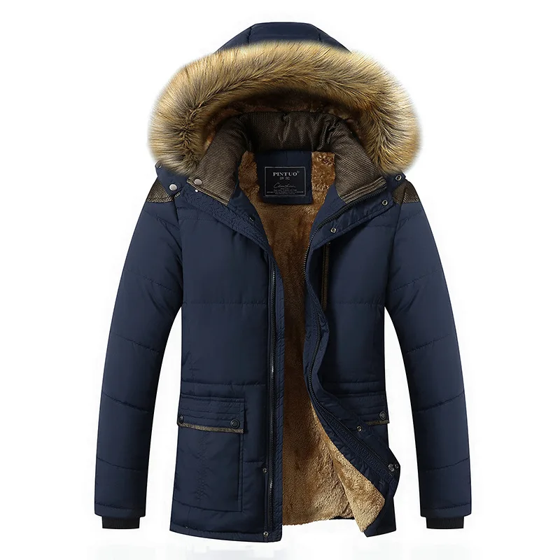 Top Trends: M-5XL Fur Collar Hooded Men Winter Jacket 2023 New Fashion Warm Wool Liner Man Jacket And Coat Windproof Male Parkas Casaco Shoppable Styles