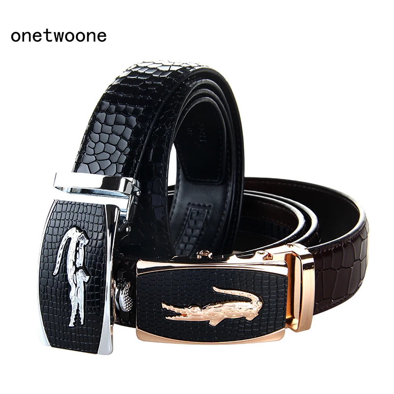 Top Trends: New Arrival Mans Genuine Leather Belt Casual Leather Belt Men Luxury Brand Designs Cowhide Straps Crocodile Buckle Black Belt Shoppable Styles