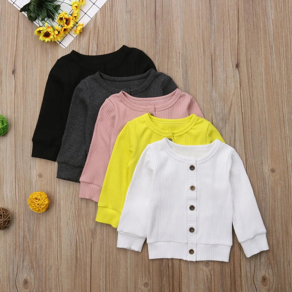 Top Trends: Autumn Winter Cardigan Baby Girl Boy Clothes Newborn Infant Kids Long Sleeves Knitted Sweater Coat Button Tops Shoppable Styles