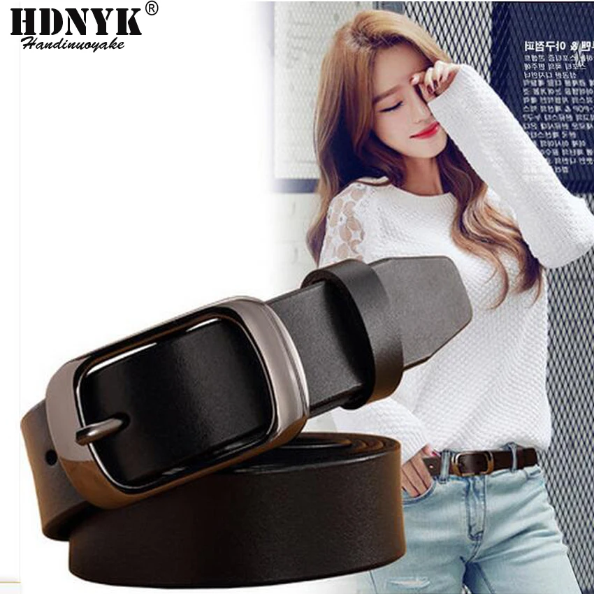 Top Trends: Hot Sell Black Buckle Fashion Wide Genuine Leather Belt Woman Vintage Cow Skin Belts Women Top Quality Strap Female For Jeans Shoppable Styles