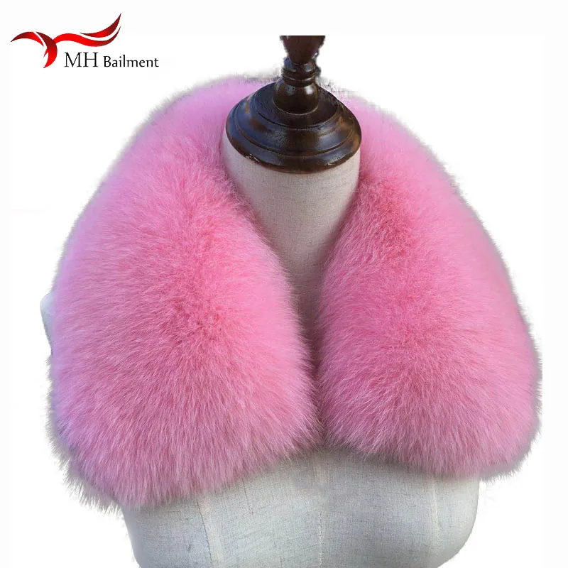 Top Trends: Oversized Fox Fur Collar Winter Real Fox Fur Male Female Ladies Down Jacket Coat Fur Collar Bib Universal Wild 100% Fur Scarf Shoppable Styles