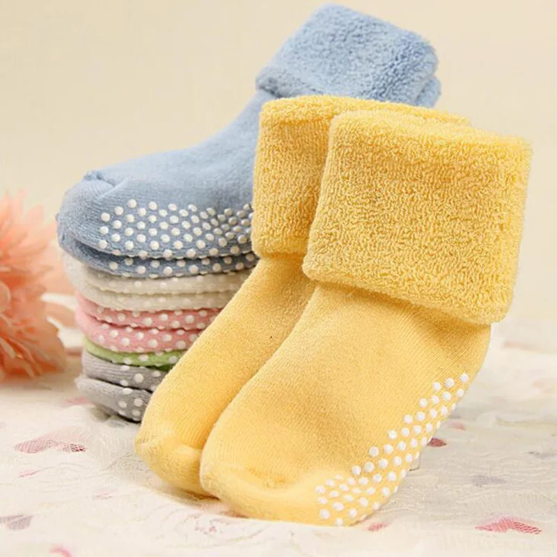 Top Trends: New Autumn And Winter Thick Baby Toddler Socks Cotton Non-slip Baby Floor Foot Socks Shoppable Styles