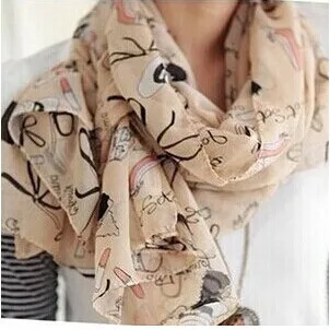 Top Trends: 150*50cm Lovely Fashion Women Soft Cotton Lady Comfortable Long Neck Large Scarf Shawl Voile Stole Dot Warm Scarves Gift Hot Shoppable Styles