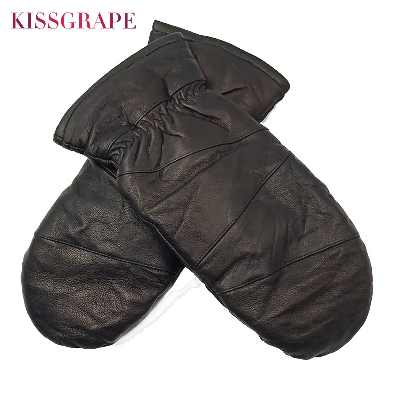 Top Trends: Men Motorcycle Gloves 2022 Winter Male Outdoor Warm Gloves Waterproof Sports Men's Outdoor Thermal Real Sheep Leather Guantes Shoppable Styles