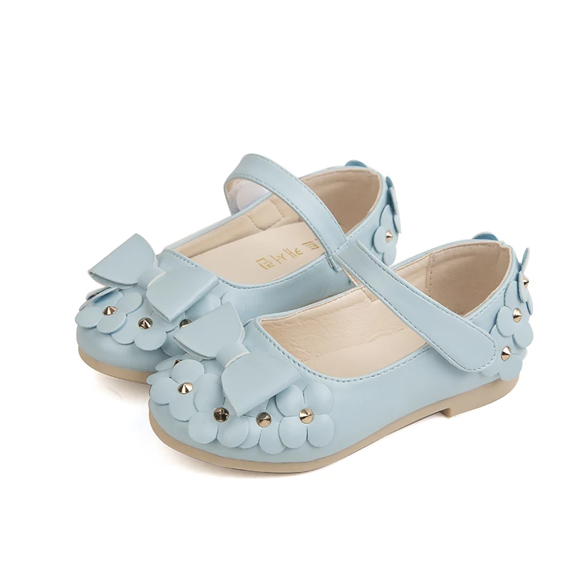 Top Trends: Rose Pink Light Blue Little Baby Girls Shoes Princess Shoes Girls Flowers Bows Rhinestone Kids Shoes 1T 2T 3T 4T 5T 6T 7T-14T Shoppable Styles