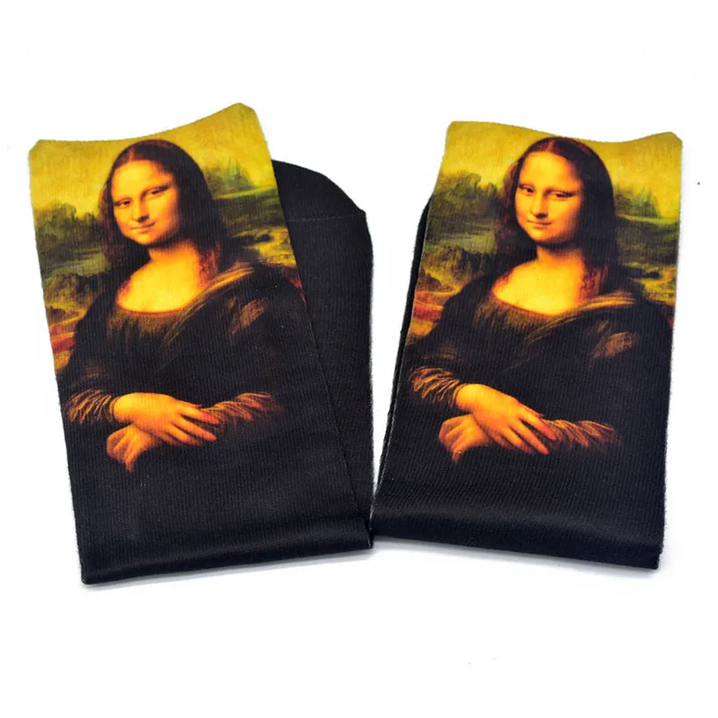 Top Trends: Retro Mona Lisa Socks For Women Unisex Famous Oil Painting Art Socks Funny Happy Men's Casual Winter Spring Socks Skarpetki Sox Shoppable Styles - Image 3