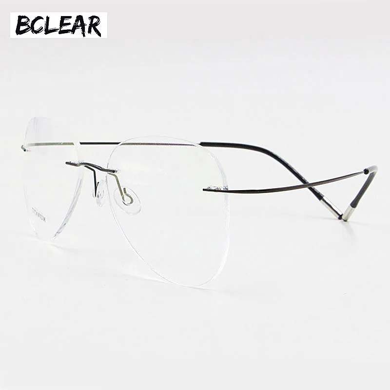 Top Trends: BCLEAR Titanium Rimless Fashion Designer Eyeglasses Optical Glasses Frame Men And Women Eyewear Lightweight Flexible Spectacle Shoppable Styles