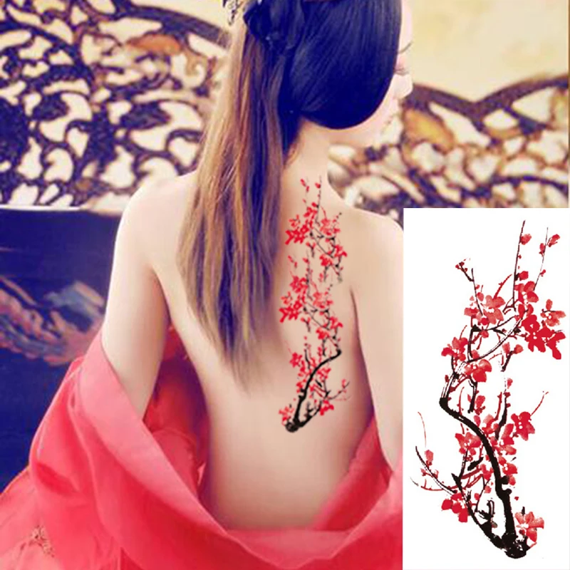 Top Trends: 1piece Body Art Flash Henna Tattoo Fake Temporary Tattoos Stickers Rose Peony Flowers Arm Shoulder Tattoo Waterproof Women Shoppable Styles