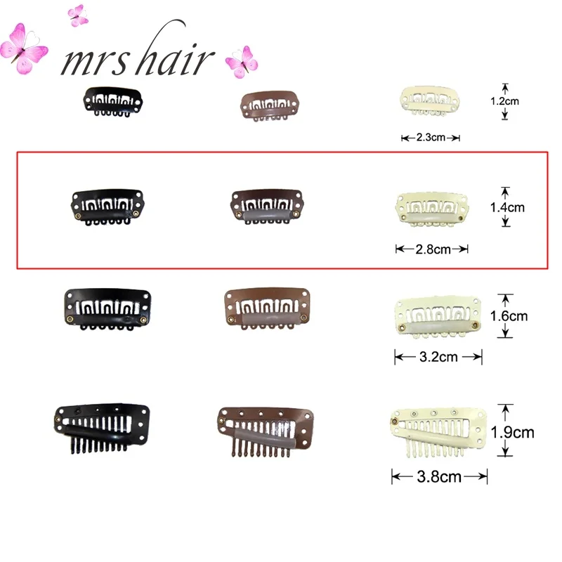 Top Trends: 50pcs 2.8cm Hair Extensions Clip Hair Clips For Hair Snap Clips With Silicone Back Wig Clips For Clip In Weave Wig Accessories Shoppable Styles