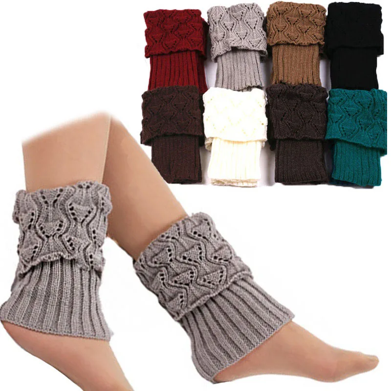 Top Trends: 1 Pair Women Crochet Boot Cuffs Knit Toppers Boot Socks Winter Leg Warmers Calcetines Mujer Shoppable Styles